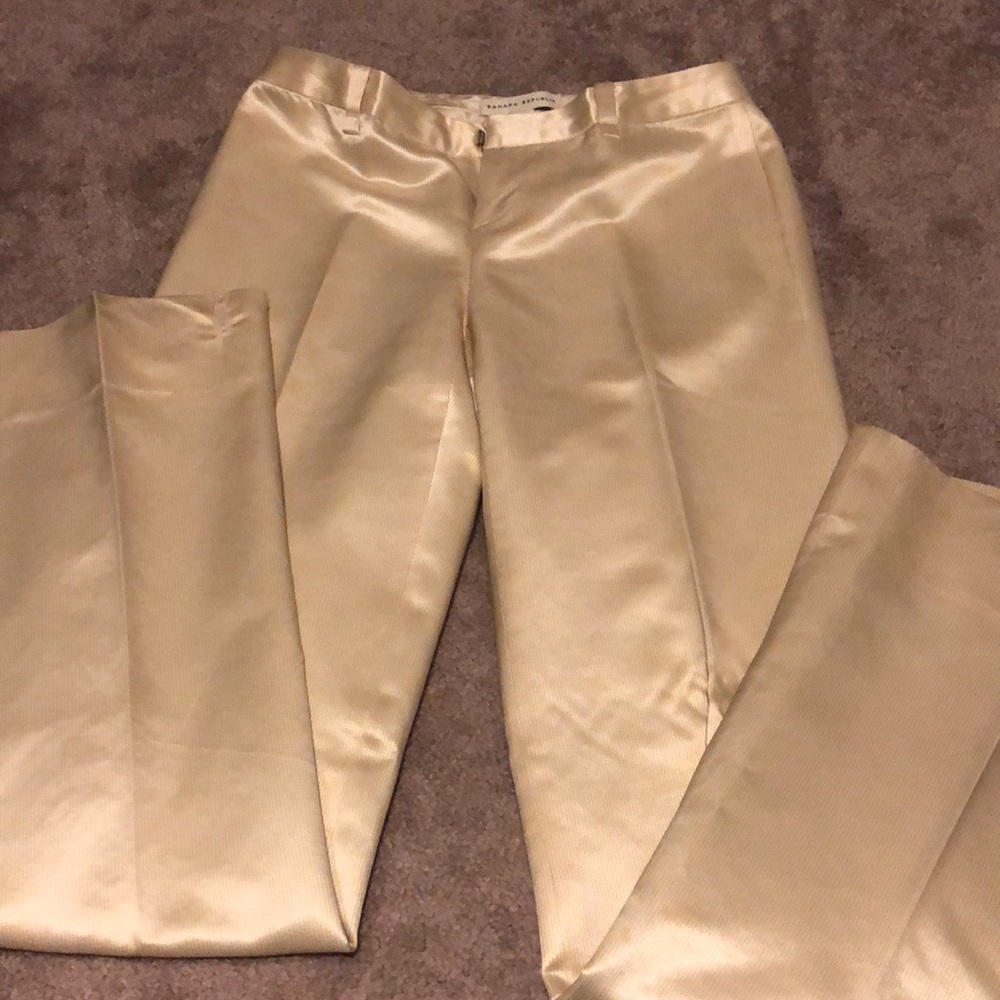 Gorgeous satin ivory slacks